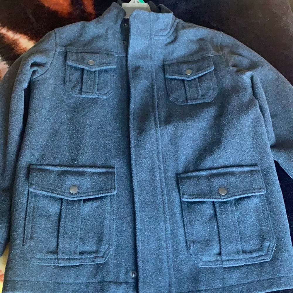 Boys wool coat barley used